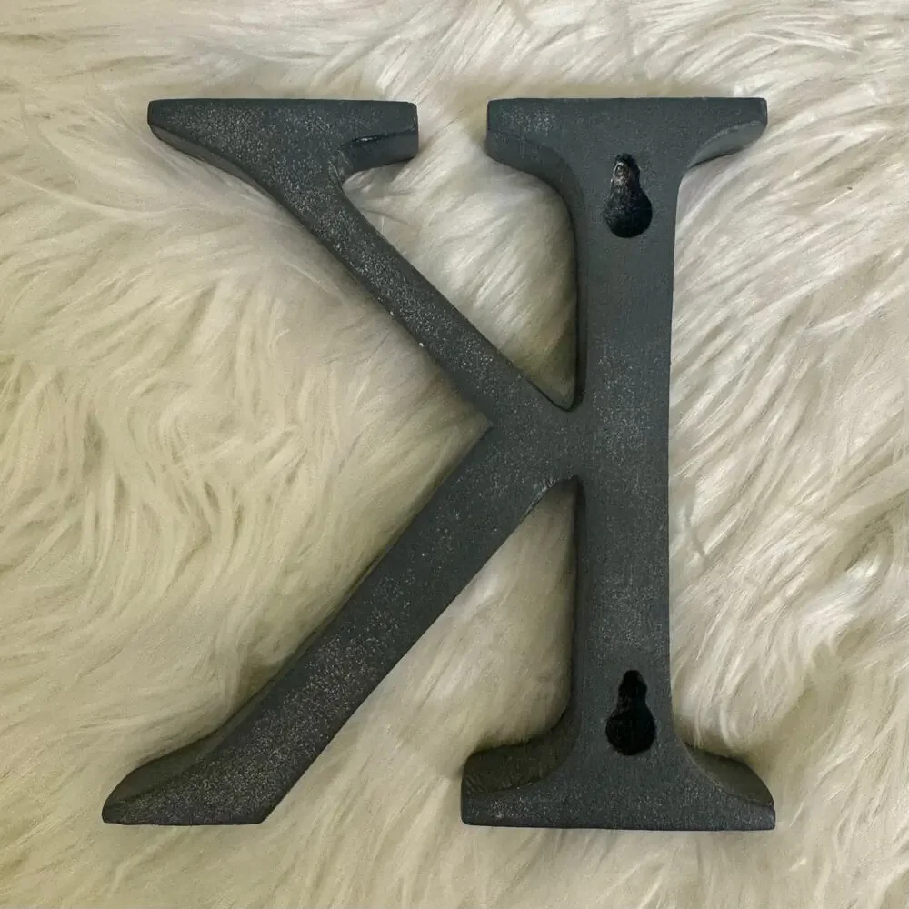 Restoration Hardware RH Metal Letter K Room Wall Shelf Decor Industrial Serif